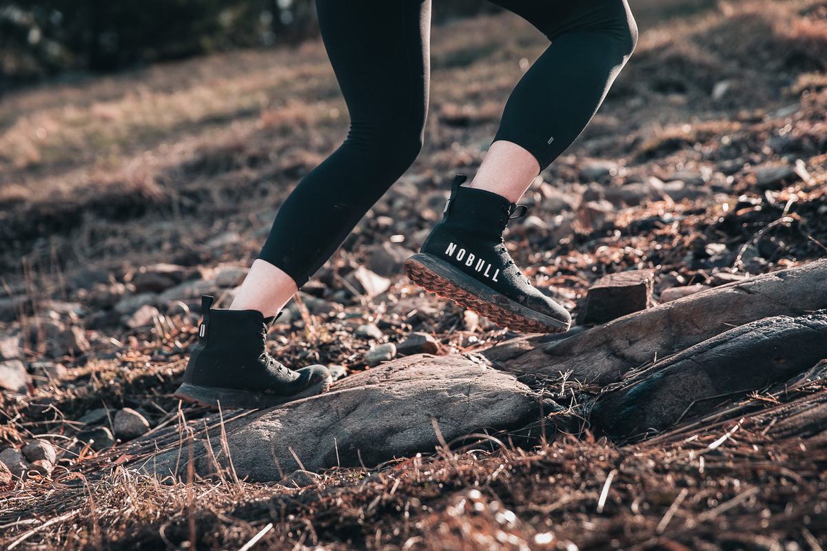 Nobull Canvas Utility Trail Runner Women's Running Shoes Black | Australia (IM1562)